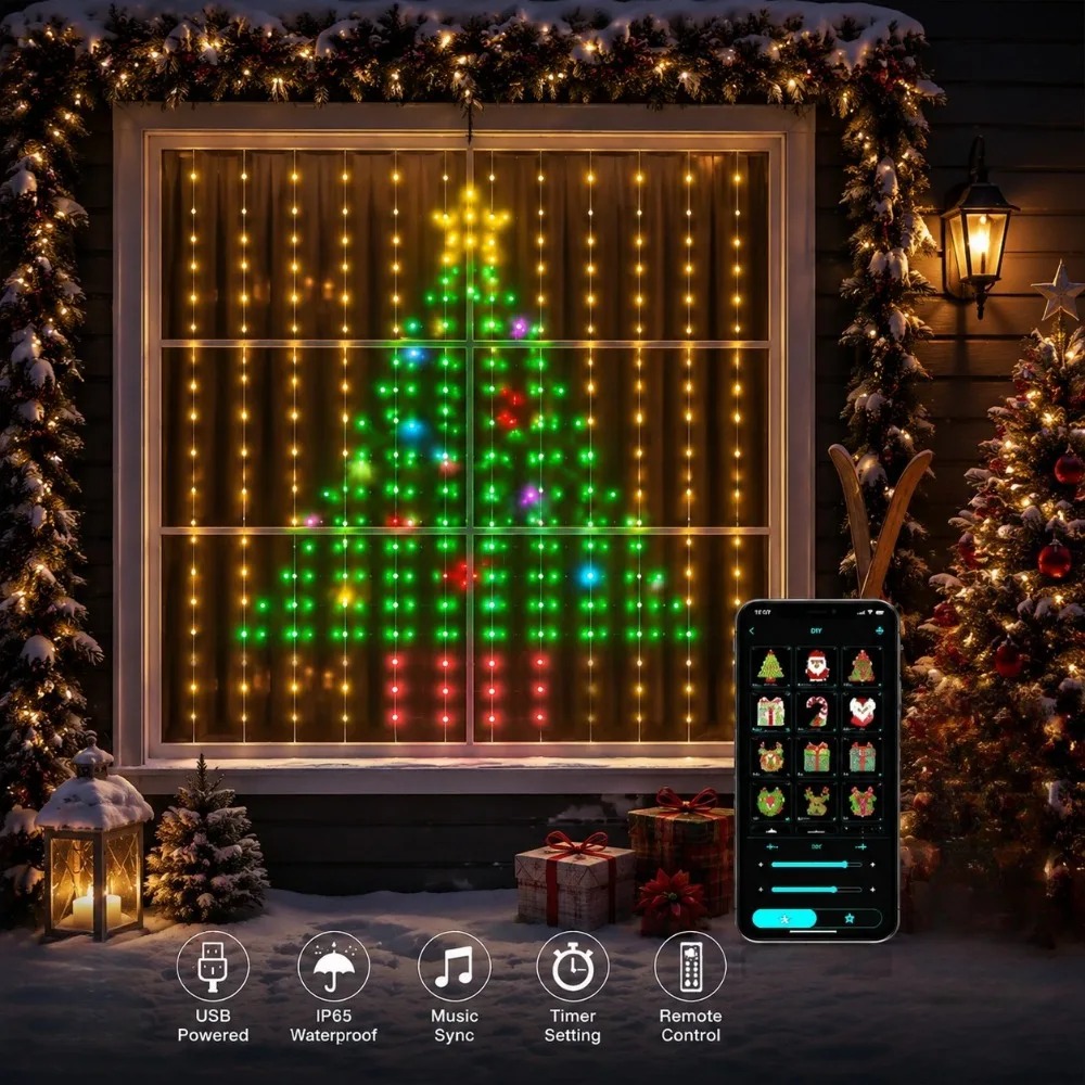 Outdoor LED Pixel Curtain Ligh - огляд і ціна Smart Garden Light