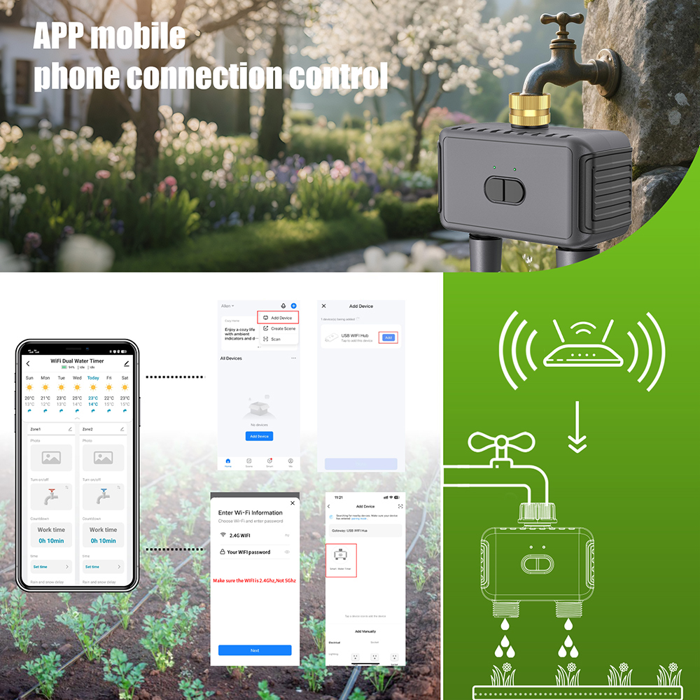 Wifi Automatic Water Timer Dua - огляд і ціна Smart Garden Iot