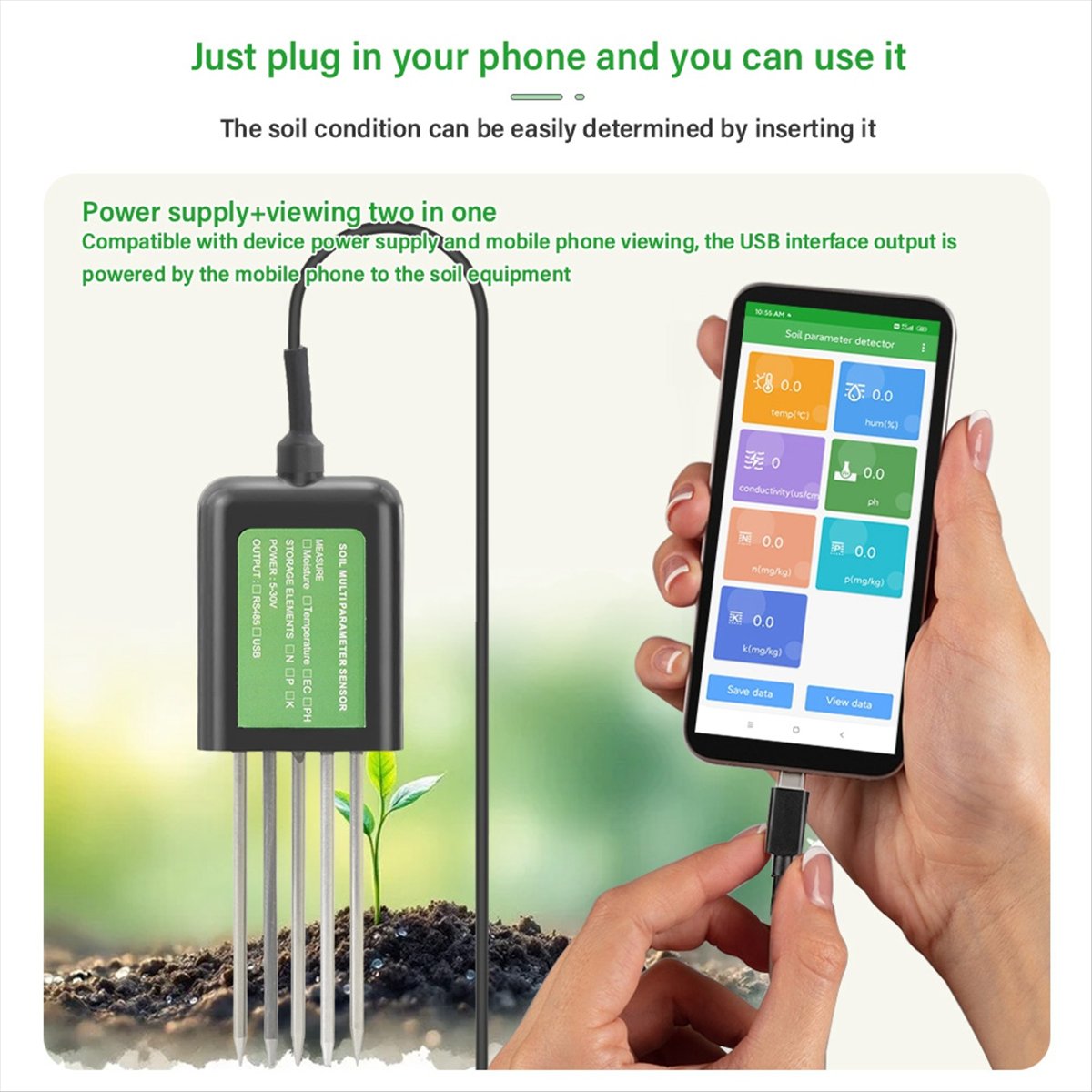 A08I Soil PH Meter Moisture Te - огляд і ціна Smart Garden Nutrients