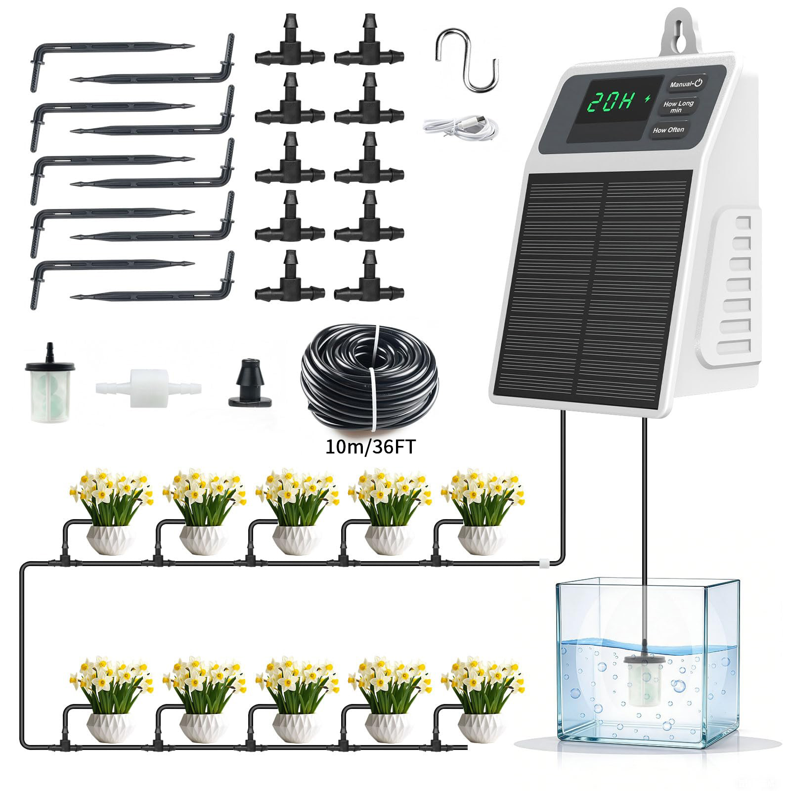 Upgraded Solar Drip Irrigation - огляд і ціна Yoocaa Smart Garden