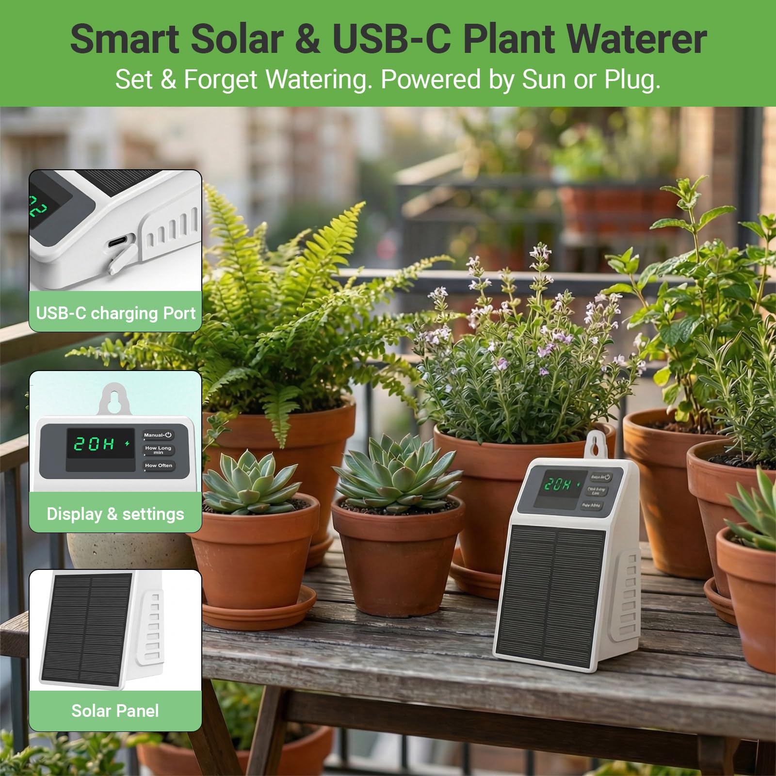 Upgraded Solar Drip Irrigation - огляд і ціна Yoocaa Smart Garden